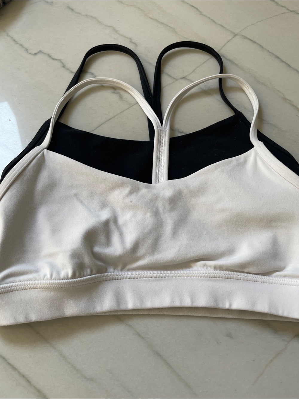 lululemon athletica Black & White Double Pack Strappy Sports Bras